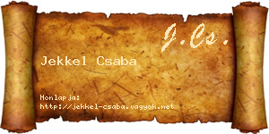 Jekkel Csaba névjegykártya