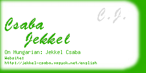 csaba jekkel business card